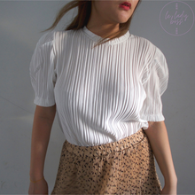 Load image into Gallery viewer, Lea Pen Ribbed Puff Slim T-shirt
