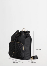 Load image into Gallery viewer, Nylon Quilted Bucket Backpack (L)
